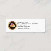 Malen Sie Spritzerblaue Grunge-Schalen-Farbe Mini Visitenkarte (Rückseite)