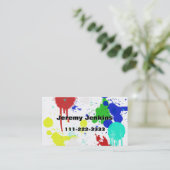 Malen Sie spritzt Visitenkarte (Stehend Vorderseite)