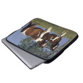 Malen Sie Stute u. Fohlen Laptopschutzhülle (Vorne Knopf)