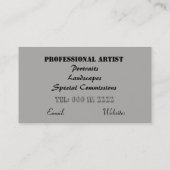 Malen Sie und Bürsten-beruflicher Künstler Visitenkarte (Rückseite)