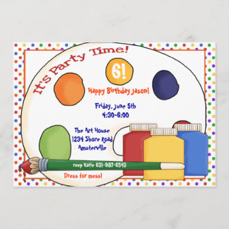 Malen Sie Versorgungs-Einladung Einladung