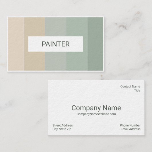 Malen Sie Visitenkarte (Vorne/Hinten)