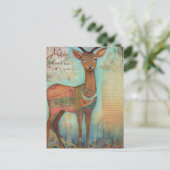 Malen von Hirsch-Mischmedien Postkarte (Stehend Vorderseite)