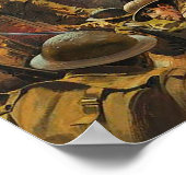 Malen von Schlachten in den Gräben des Weltkriegs Poster (Ecke)