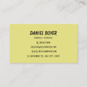 Malen von Visitenkarten Visitenkarte (Rückseite)