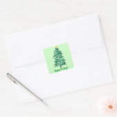 Malen Weihnachtsbaum Happy Holidays Stickers (Umschlag)