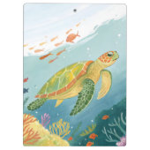 Malende Schildkröte Klemmbrett (Rückseite)