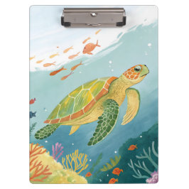 Malende Schildkröte Klemmbrett