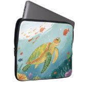 Malende Schildkröte Laptopschutzhülle (Vorne Rechts)