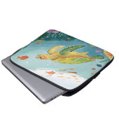 Malende Schildkröte Laptopschutzhülle (Vorne Knopf)