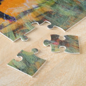Malende umgeschnallte Galloway-Kuh am Strand Puzzle (Seite)