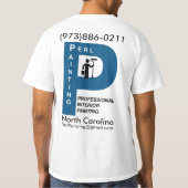 Malende Vorlage Perl T-Shirt (Rückseite)