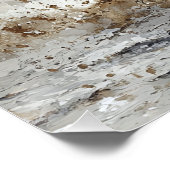 Malendes Pferd, das durch Wasser läuft Poster (Ecke)