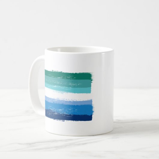 MALENSTUHL - Azurblau Kaffeetasse (Vorderseite Links)