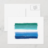 MALENSTUHL - Azurblau Postkarte (Vorne/Hinten)
