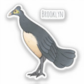 Maleo-Vogel-Cartoon Aufkleber (Vorderseite)