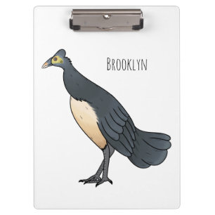 Maleo-Vogel Cartoon-Illustration  Klemmbrett