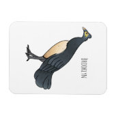 Maleo-Vogel-Cartoon Magnet (Horizontal)