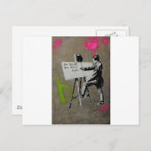 Maler am Arbeitsplatz Postkarte (Vorne/Hinten)