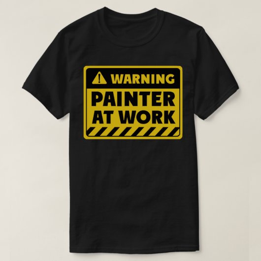 Maler am Arbeitsplatz T-Shirt (Design vorne)