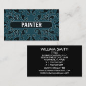 Maler-Aquamarin-Damaskus-Visitenkarte Visitenkarte (Vorne/Hinten)