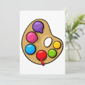 Maler Art Palette Einladung (Stehend Vorderseite)