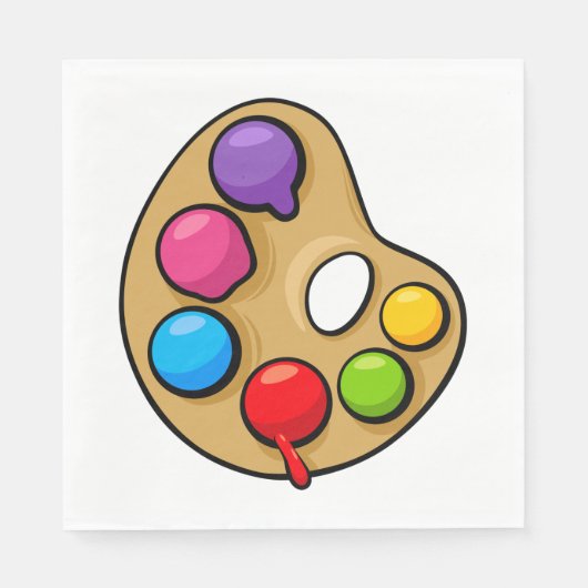 Maler Art Palette Napkins Serviette (Vorderseite)