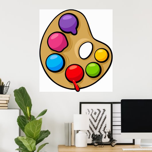Maler Art Palette Poster (Heimbüro)