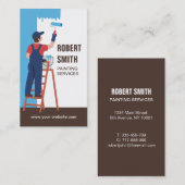 Maler auf der Ladder Painting Service-Visitenkarte Visitenkarte (Vorne/Hinten)