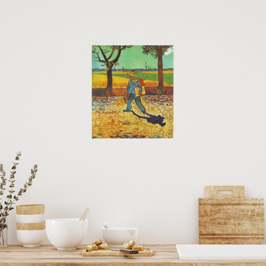 Maler auf der Straße nach Tarascon Poster (Küche)