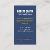 Maler auf der Yellow Ladder Painting Business Card Visitenkarte (Rückseite)