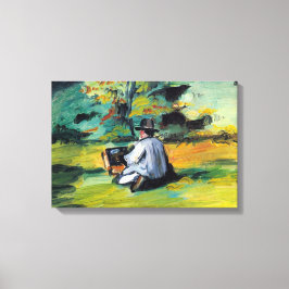 Maler bei der Arbeit von Paul Cezanne, Vintage Kun Leinwanddruck