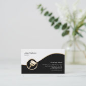 Maler Business Card Gold Paint Brush Icon Visitenkarte (Stehend Vorderseite)