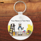 Maler - Cartoon von Frauen unter PrintedPerfection Schlüsselanhänger (Vorderseite)