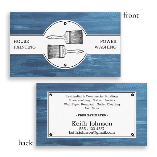 Maler-Dekorator Beruflicher AN Visitenkarte