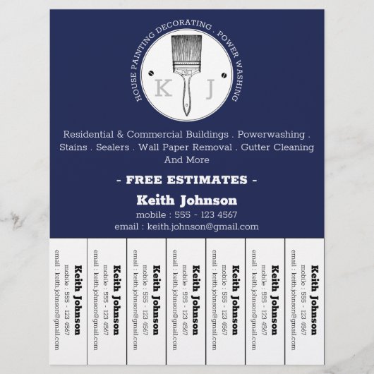 Maler-Dekorator Berufliches Logo F Flyer (Vorne)