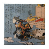 Maler, der Katzen mag, Utagawa Kuniyoshi Fliese (Vorderseite)