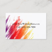 Maler-einfacher Plan und bunter Entwurf Visitenkarte (Rückseite)