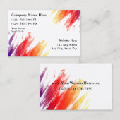 Maler-einfacher Plan und bunter Entwurf Visitenkarte (Vorne/Hinten)