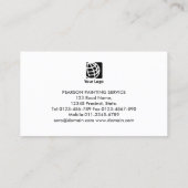 Maler-Farbbürste-Symbol Visitenkarte (Rückseite)
