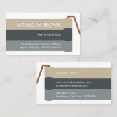 Maler Farbe Roll Räume Außenbereich Visitenkarte (Vorne/Hinten)