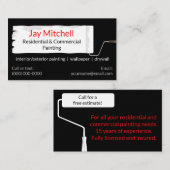 Maler-Farben-Rollen-Malerei Visitenkarte (Vorne/Hinten)