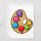 Maler Farbpalette Einladung (Vorderseite)
