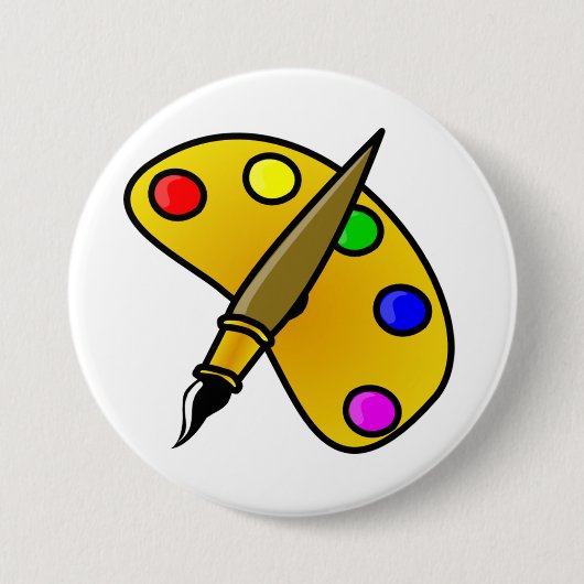 Maler-Farbpalette-Schaltfläche Button (Vorderseite)