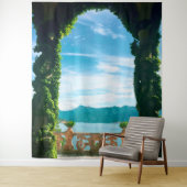 Maler Foto des Comer Sees - Italien Wandteppich (Beispiel)