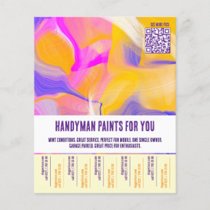 Maler für Handwerksarbeiten Bunt Flyer