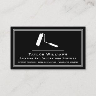 Maler für Schwarz-weiße Malerrollen Visitenkarte