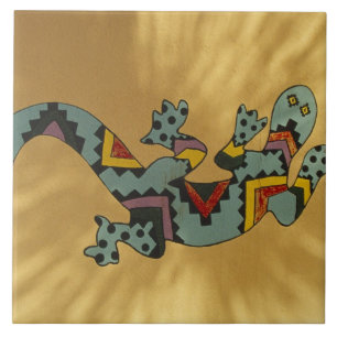 Maler Gecko-Eidechse an der Wand, Tucson, Arizona, Fliese