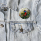 Maler gemalter mit dem Kopfe stoßender Vogel Button (Beispiel)