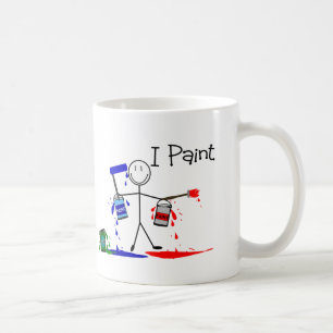 Maler-Geschenke "ich male" Stock-Leute-Entwurf Kaffeetasse